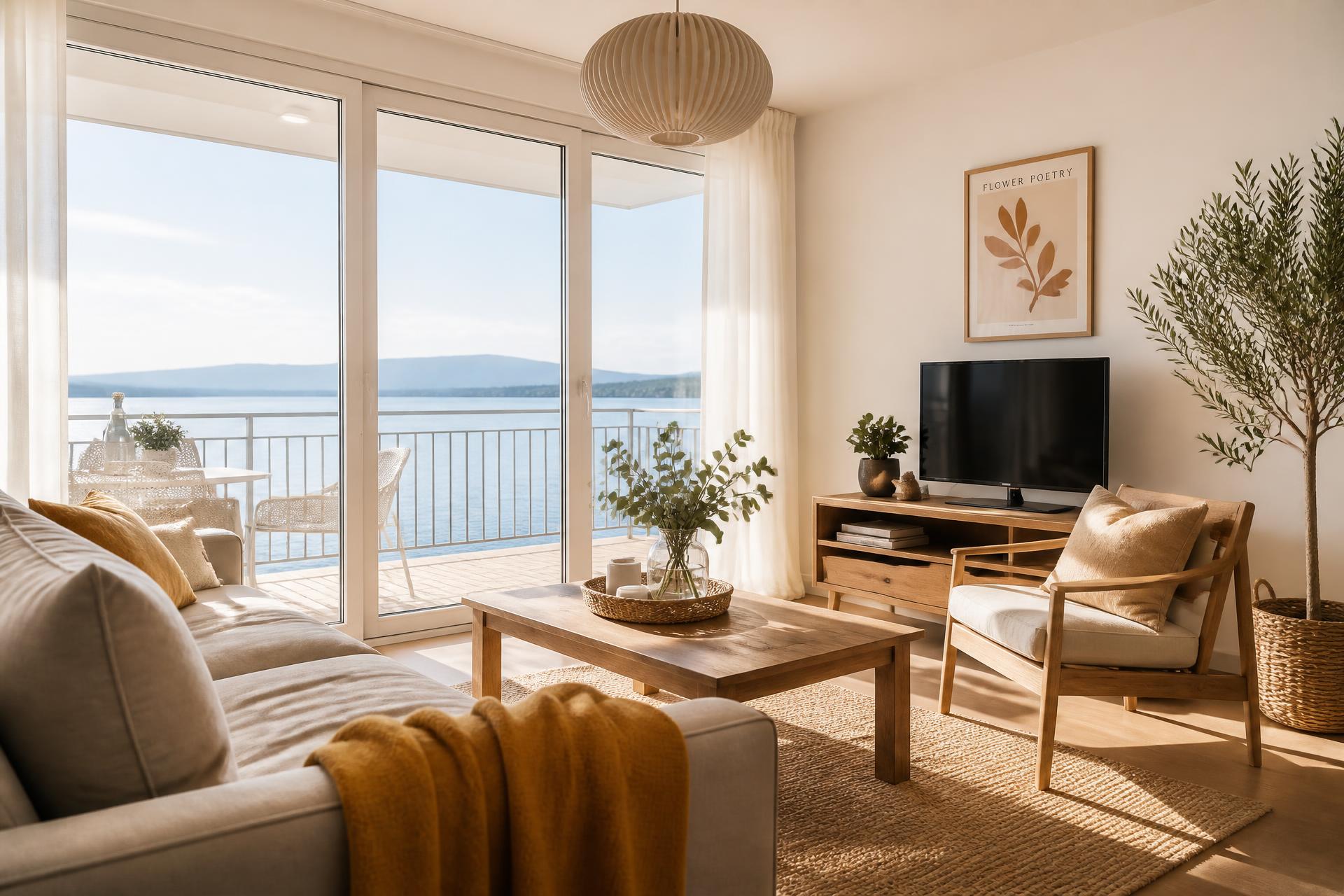 Helle Ferienwohnung mit Blick auf den Bodensee